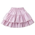 thumbnail image 6 of AUNVITO Girls 3-12 Years Solid Color Elastic Waist Tiered Ruffle Bubble Skirt, 6 of 7