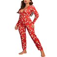 thumbnail image 4 of Combinaison Pyjama pour Femmes Christmas Cartoon une-Pièce de Nuit, 4 of 5