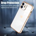 thumbnail image 3 of Compatible with iPhone 12 Case Love Heart Plating Four Corner Luxury Elegant Case Camera Protector Soft TPU Shockproof Protective Corner Back Cover iPhone 12 Case -White, 3 of 11