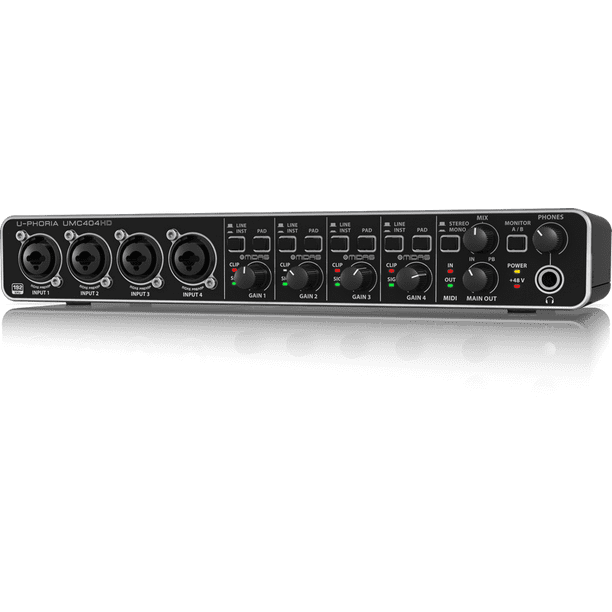 Behringer UMC404HD Audiophile 4x4 USB Audio Interface w/ Mic