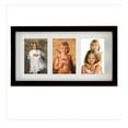 thumbnail image 1 of Black Wood Triple 4x6 Matted Picture Frame, 1 of 1