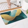 thumbnail image 4 of Teal and Gold Marble Fluid Art Pattern Bathroom Rugs Mat,Non Slip Microfiber Bathroom Rug,Rubber Backing,Soft Bathroom Mats for Bathroom Floor,Tub and Shower,17x27in(43x68cm), 4 of 5