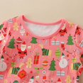thumbnail image 6 of NIEWTR Little Girls Toddler Girls Dresses Christmas Dresses Longsleeve Cartoon Dress Christmas Print Casual Long Sleeve T Shirt(3Y,Z02-Pink), 6 of 6