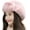 Pink, variant on Unisex Bomber Hats with Ear Flaps Fisherman Hat Aviator Windproof Ski Cap Versatile Buckle Closure Ushanka Hat