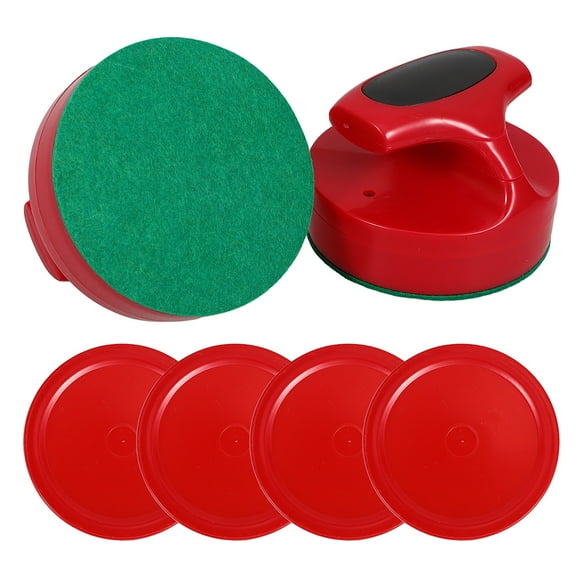 KAKOWELY 1 Set Mini Air Hockey Pucks and Paddles 82mm Air Hockey Paddles Pushers Replacement Pusher Mallets Hockey Goalies for Air Hockey Game Tables3.74"X3.74"X2.56"