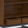 thumbnail image 6 of Simpli Home Banting SOLID WOOD and Metal 66 inch x 30 inchRectangle Industrial Bookcase in Walnut Veneer, 6 of 13