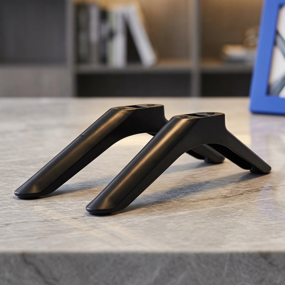 Amosfun Black TV Stand Mount Legs with Anti- Pads, PP Material, Stylish and Versatile for Monitors and TVs