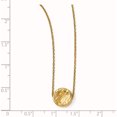 thumbnail image 2 of 14k Polished Diamond-cut Round Necklace, 2 of 5