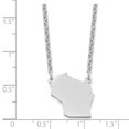 thumbnail image 6 of Auriga Fine Jewelry 925 Sterling Silver Rh-plated Wisconsin State Necklace for Women, 6 of 6