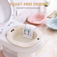 thumbnail image 1 of Minkissy Sitz Bath Postpartum Care Wash Basin 1Pcs Round Beige PP for Elderly Use, 1 of 5