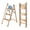 Rose Gold, variant on CONCETTA Aluminum alloy 2 Step Ladder, Folding Step Stool with Anti-Slip Pedal, Lightweight Portable Ladder for Home, Workplace, 330lbs Capacity, White