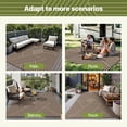 thumbnail image 6 of KUETH 6'x 9' Outdoor Rug Plastic Foldable Waterproof Outside Carpet UV Resistant Geometric Patio RV Deck Mat,COFFEE BEIGE, 6 of 6