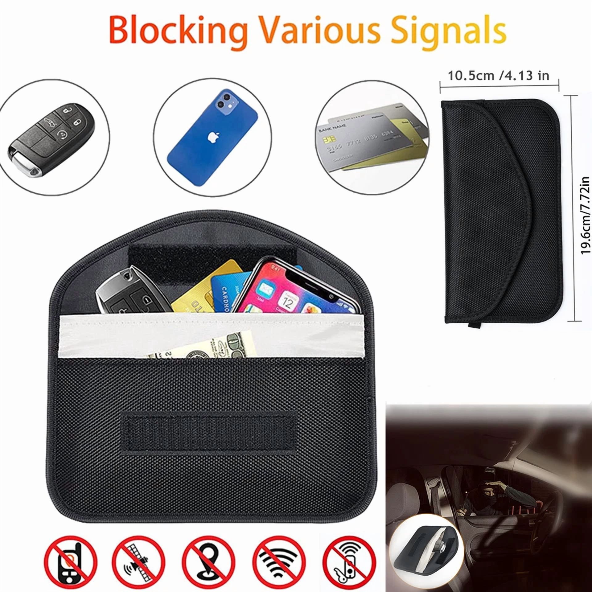 2 Pack Faraday Bag Cell Phone Wallet Blocker Radiation Signal Shielding Case
