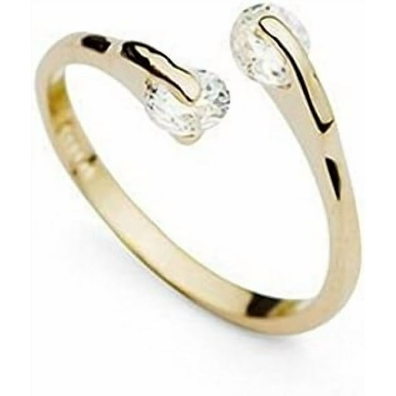 18K Gold Plated Brass Cubic Zirconia Cuff Rings Open Rings Clear US Size 6 Inner Diameter 16.5mm for Women Adjustable Stylish Elegant Jewelry for Daily Wear