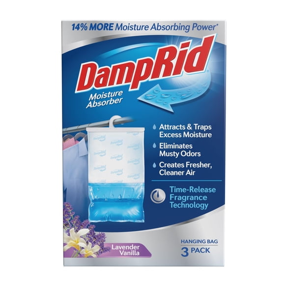 Absorbedor de humedad DampRid, lavanda y vainilla, 480 ml, paquete de 3