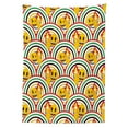 thumbnail image 3 of Ambesonne Emoji Tablecloth Rectangular Table Cover, Circles and Winking Faces, 60"x84", Earth Yellow Multicolor, 3 of 4