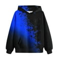 thumbnail image 7 of Hooded Sweatshirts For Boys Long Sleeve Print Pullover Tops Stylish Loose Casual Hoodies With Kanga Pocket (3-4 Years, Blue-C), 7 of 7