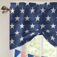 thumbnail image 5 of Independence Day Tie Up Valances Curtain, Adjustable Kitchen Hand Panted Sunflowers Valances for Windows Decor, Rod Pocket Short Curtains Set for Bedroom/Bathroom, 54"x18", 5 of 9