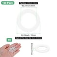 thumbnail image 3 of Uxcell 120-Pack M6 Nylon Flat Washers 6mm ID 10mm OD 1mm Thick Plain Washer Fastener Sealing Spacer Gasket Ring White, 3 of 6