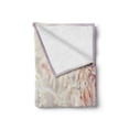 thumbnail image 2 of Winter Soft Flannel Fleece Blanket, Snow Branches Tree Leaves Snowflakes Holiday Christmas Theme November Nature, Cozy Plush for Indoor and Outdoor Use, 50" x 60", Orange Pink White, by Ambesonne, 2 of 6