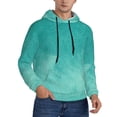 thumbnail image 2 of Wukai Teal Turquoise1 Print Men Hoodies Fleece Sweatshirts Long Sleeve Sweaters Pullover Fall Outfits Winter Clothes-Small, 2 of 7