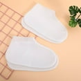 thumbnail image 4 of Waterproof Shoe Covers 2 Pairs,Rain Shoe Covers Reusable Silicone Non Slip Shoe Covers for Outdoor,Rain Shoe Covers for Women and Men (White, Large), 4 of 6