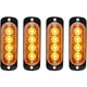 thumbnail image 1 of 4 x, luces estroboscópicas de emergencia delgadas de 12-24 V - 4 LED intermitentes para camiones, motocicletas, coches, amarillo, 1 of 5