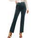 thumbnail image 1 of Pantalones de tobillo elegantes de terciopelo para mujer Inspire Chic con cintura alta y bolsillos, color gris, 1 of 5