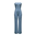 thumbnail image 4 of aidice Jumpsuits for Women Ribbed Off-Shoulder High Waisted Slim Fitting Workout Pants Rompers Pockets, 4 of 6