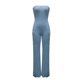 thumbnail image 4 of Body moldeador de moda para mujer, ajustado, de color liso, con rayas y bolsillos, mono moldeador, mono de poliéster para mujer, pantalones y blusa, 4 of 6