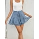thumbnail image 2 of Pantalones cortos LOMMON Shorts de chifón casual de verano para mujer, azul, 2 of 4
