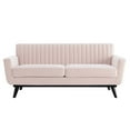 thumbnail image 3 of Modway Engage Channel Tufted Performance Velvet Loveseat in Pink, 3 of 7