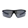thumbnail image 3 of Xloop Half Rim Baseball Style Sport Plastic Sunglasses Shiny Black, 3 of 4