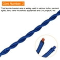 thumbnail image 3 of Unique Bargains Twisted Cloth Covered Wire 2 Core 18AWG 3.0m/9.84ft,Electrical Cable,Blue, 3 of 5
