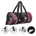 thumbnail image 5 of Fotbe Flower Bald Eagle Pattern Foldable Sports Gym Bag with Wet Dry Pocket, Ultralight Travel Bag, Large Capacity Duffel Bag, Splash Proof Carry on Bag, Overnight Bag, Weekender Bag, 5 of 8
