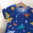 thumbnail image 6 of CAUYDY Newborn Baby Girls Boys Pajamas 3-24Months Infant Child Little Kids Short Sleeve Romper Preemie Clothes Spring Summer Sizes 3-6 Months,Dark Blue, 6 of 6