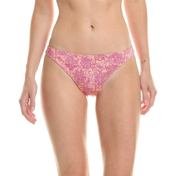 Ramy Brook womens  Printed Isla Bikini Bottom, xs, Orange