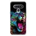 thumbnail image 1 of MUNDAZE LG K51 Neon Rainbow Glow Colorful Leopard Shockproof Clear Hybrid Protective Phone Case Cover, 1 of 6