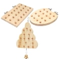 thumbnail image 2 of GloryStar Bird Cork Stopper Toys, Training Aids, Bird Chewing Toy, Half Round Large, Rectangular Large, Christmas Tree Pendant, Perch Stand Parrot Toys For Small And Medium Parrots, 2 of 9