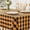Black and Orange, variant on Verolix Checkered Tablecloth 60 x 60 Inch Square, Black White Gingham Table Cover, Waterproof Washable Wrinkle Resistant Polyester Fabric for Kitchen Dining Indoor Outdoor Use