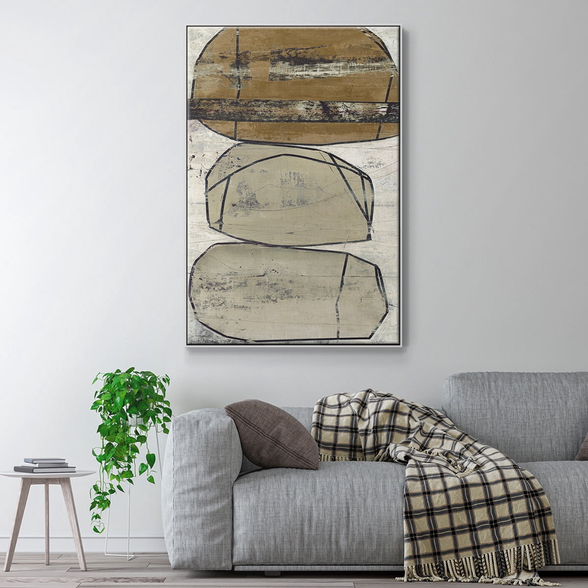 Dim Sum I Framed Premium Gallery Wrapped Canvas - Ready to Hang - 25 x 37 - White Floating Frame