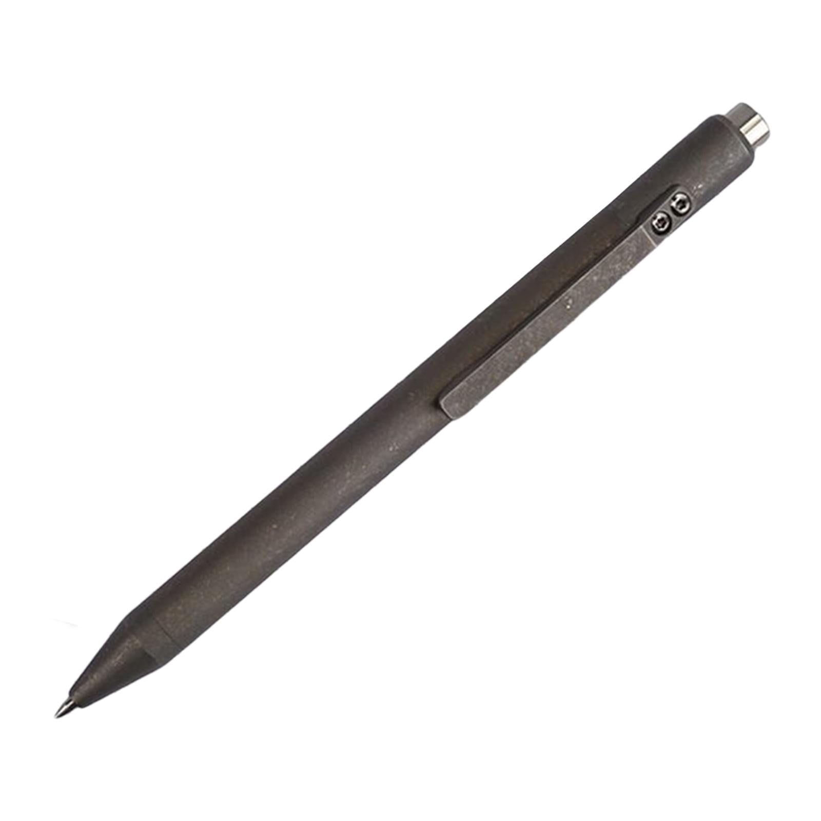 Retractable Ballpoint Pen Titanium Alloy Replaceable Pen Refill Pen Portable Pocket Ink Gift Action Pen for C