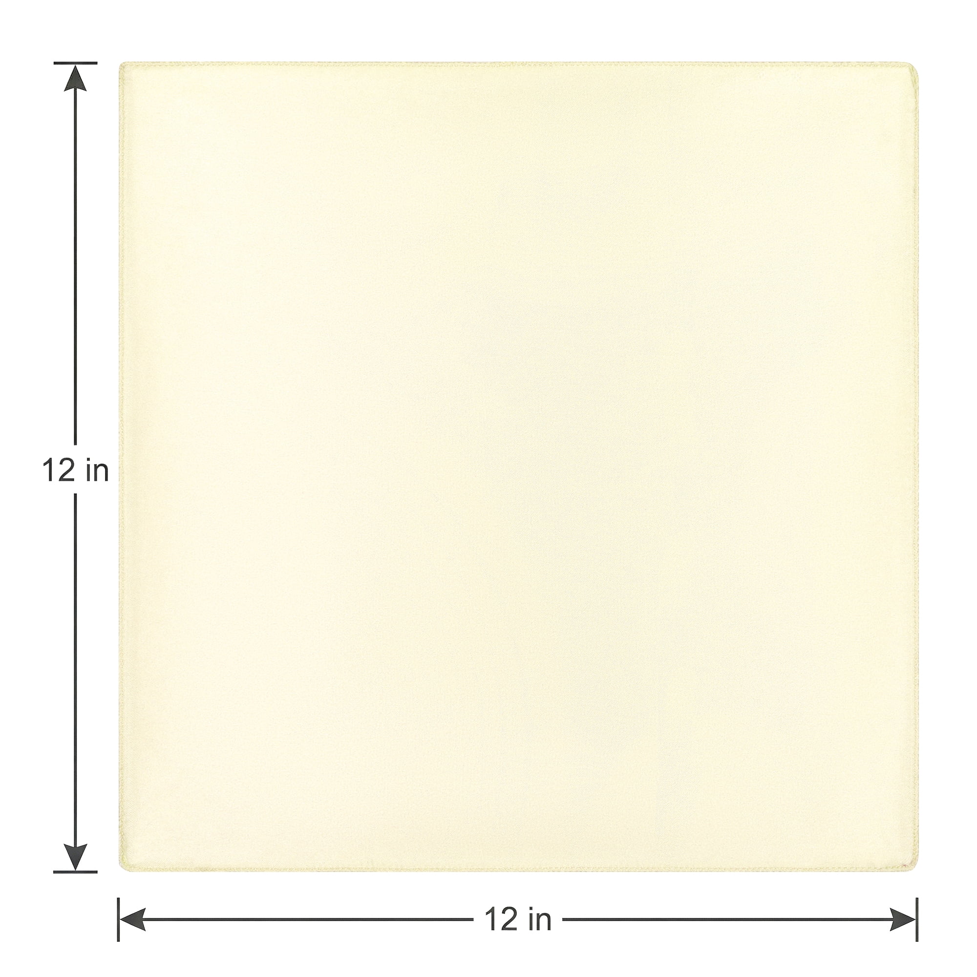 Unique Bargains 12Pcs Reusable Table Dinner Napkins Beige 12x12inch
