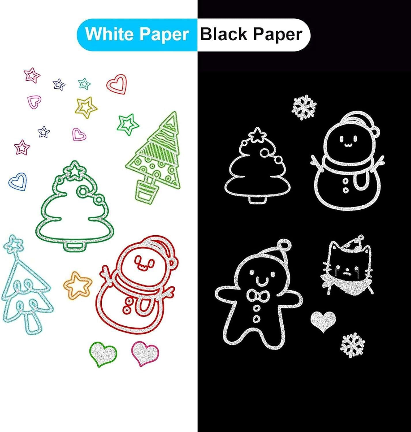 Coloring Lightstick Graffiti Highlighter Pens, Outline Markers Self-Outline Metallic Markers, Shimmer Markers Outline Double Line, for Drawing, Greeting Cards