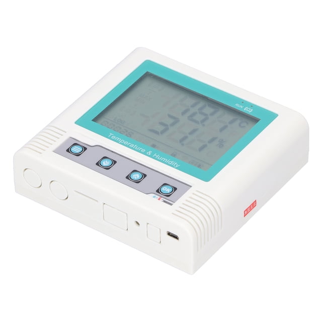 Digital Temperature Recorder, Temperature Recorder USB Real Time Diapaly Storing DATA Large LCD Screen for Home 260,000 Groups Data