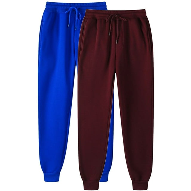 AherBiu 2pc Womens Sweatpants Wide Leg High Waisted Joggers Baggy Running Workout Sweatpant with Pockets