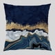 thumbnail image 3 of Funda de cojín decorativa JAMW mármol azul marino y dorado 18x18, 3 of 5