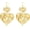 Gold Heart, variant on Big Gold Dangle Earrings, Hollow Out Boho Earrings for Women, Long Dangling Bohemian Earrings, Handmade Trendy Geometric Fish Hook Statement Earrings