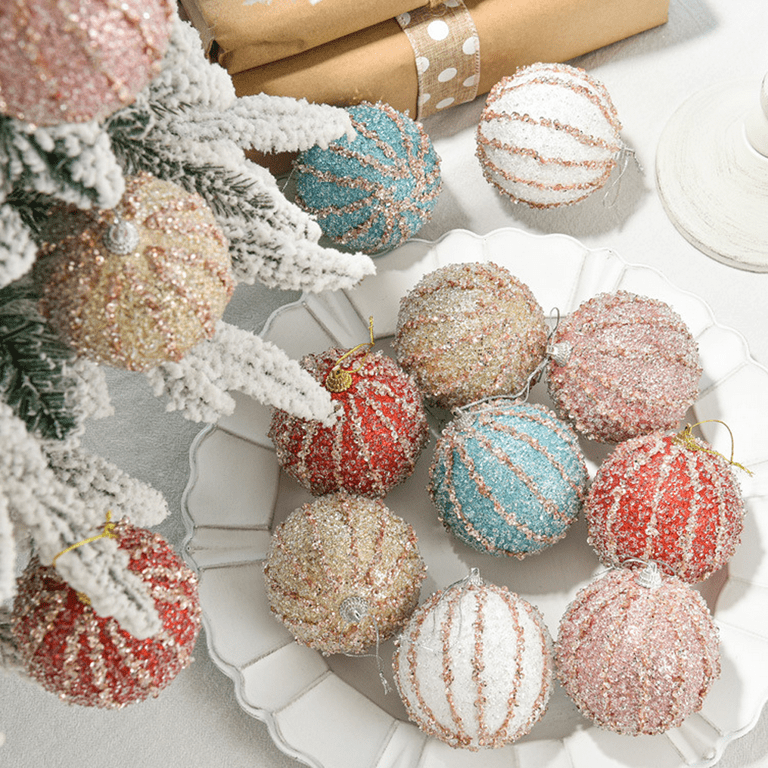 Styrofoam Ball Glitter Ornament- Christmas Decor on a Budget-Part 2! -  Designed Decor