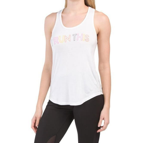 I Run This Racerback Tank